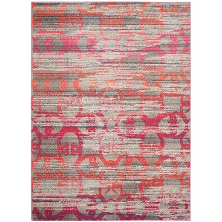 Safavieh Monaco Power Loomed Rectangle Rug- Grey - Multi- 6 ft. 7 in. x 9 ft. 2 in. MNC217G-6